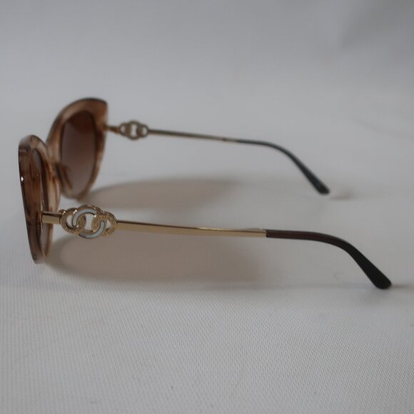 Bvlgari 8141-K 5235/13 Light Brown Gold-Plated 54 19 135 Cat Eye Sunglasses main image 4